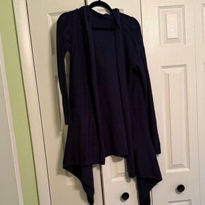 Mossimo Supply Co. Navy Open-Front Waterfall Cardigan